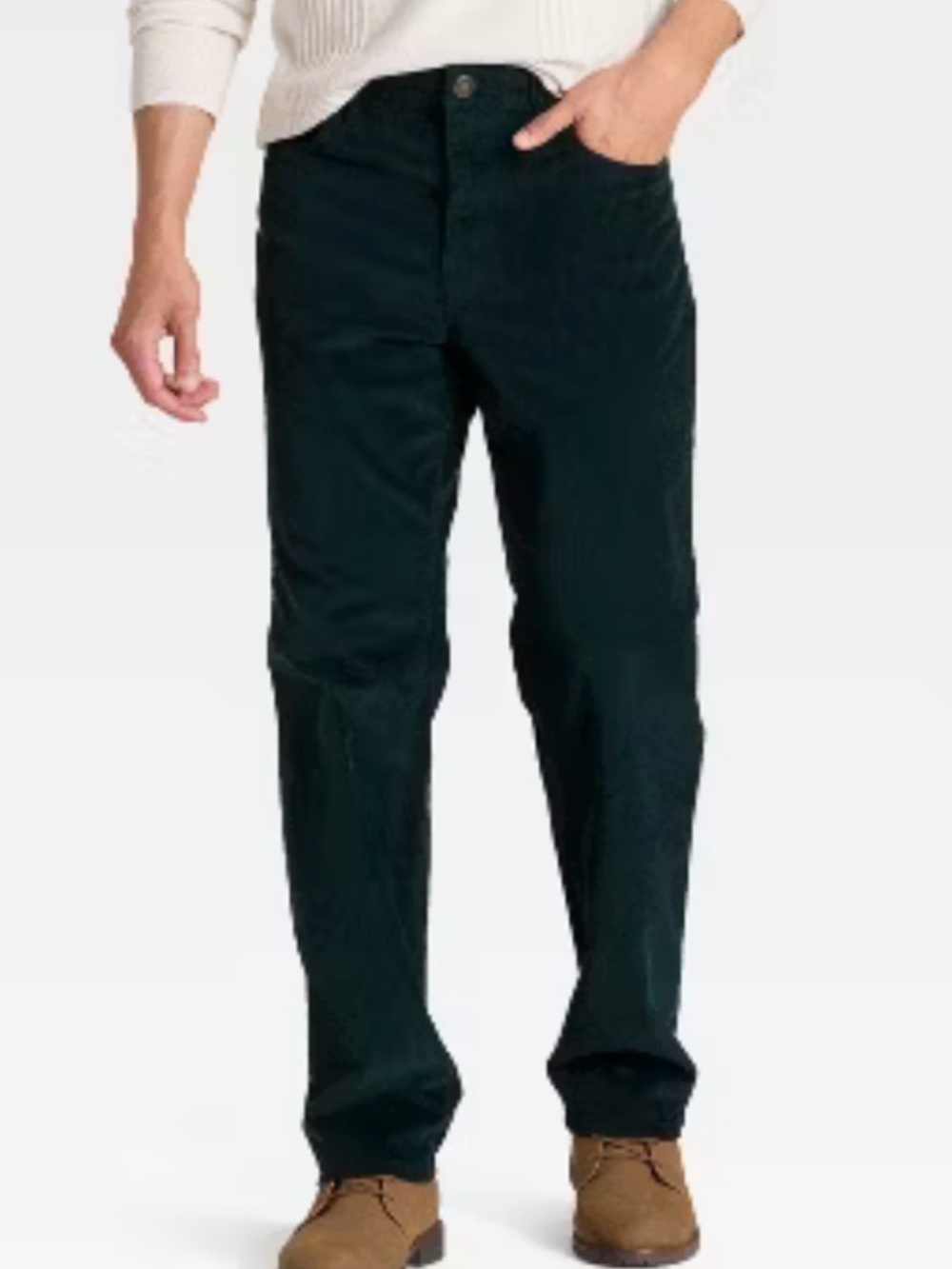 Goodfellow & Co Dark Green Straight-Fit Chinos